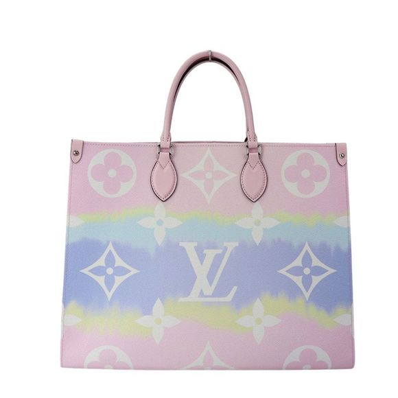 Louis Vuitton Tote Bag On The Go Monogram Leather Pastel GM LV 2way Shoulder Bag - Picture 6 of 9